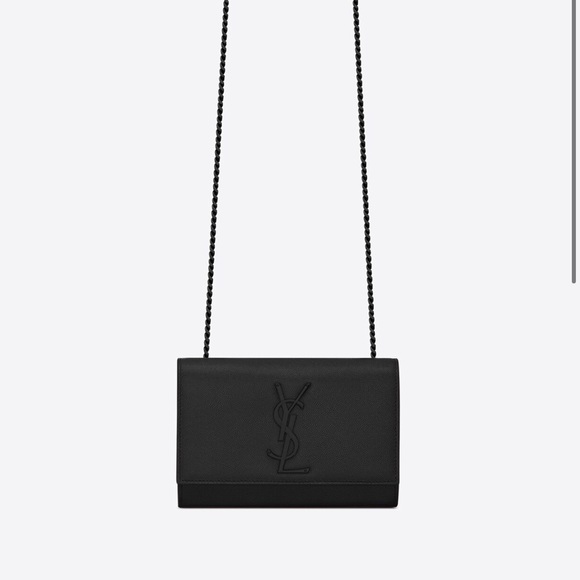 !SOLD! YSL SAINT LAURENT KATE SMALL CHAIN BAG IN GRAIN DE POUDRE - Picture 2 of 16
